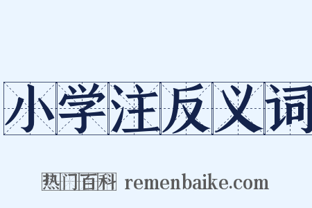 小学注反义词是什么意思的图片
